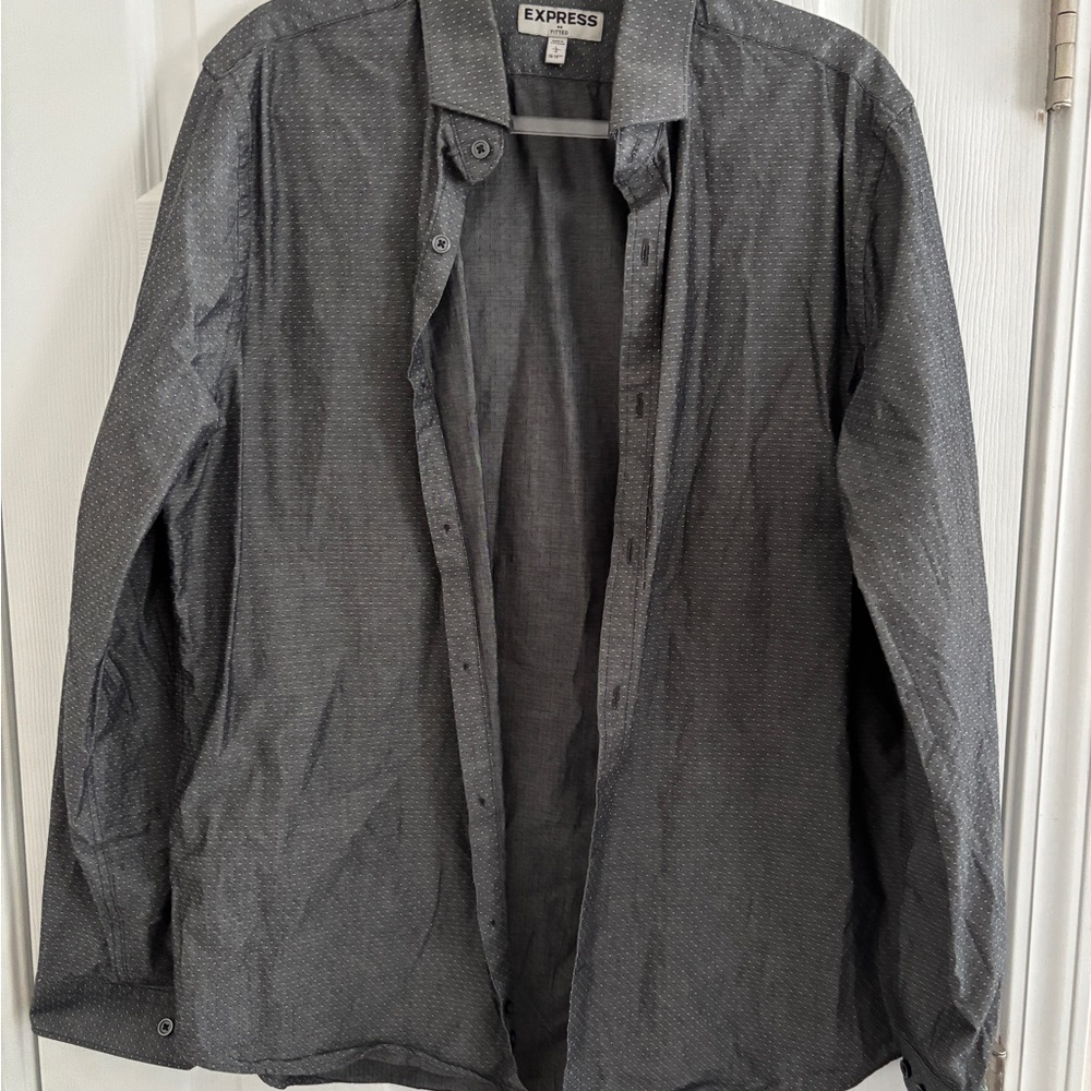 Express Charcoal Textured Shirt